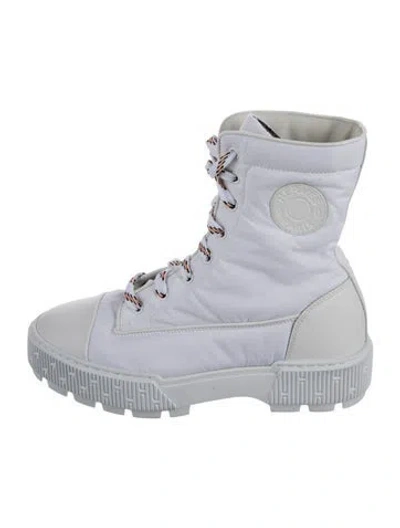 Pre-owned Hermes 2022 Fresh Combat Boots In White