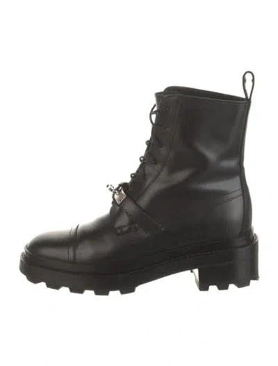 Pre-owned Hermes 2022 Funk Combat Boots In Black