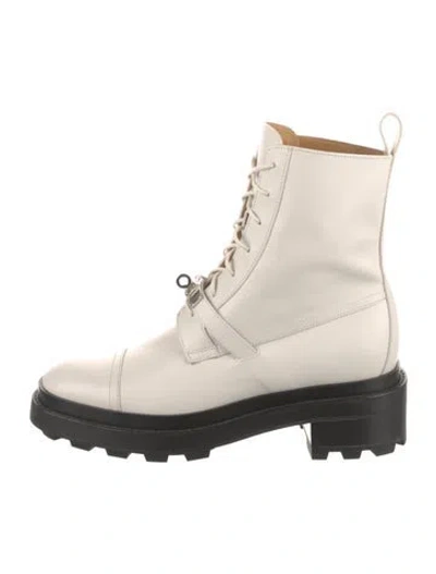 Pre-owned Hermes 2022 Funk Combat Boots In Neutral