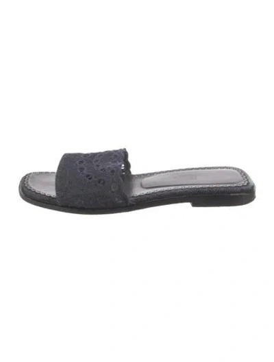 Pre-owned Hermes 2022 Gaelle Slides In Blue