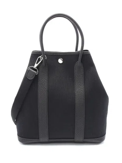 Pre-owned Hermes 2022 Garden File Pm Handbag In Black