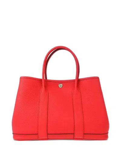 Pre-owned Hermes 2022 Garden Party 30 Tote Bag In Red