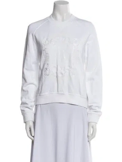Pre-owned Hermes 2022 Grand Tralala Sweatshirt In White