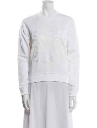 Pre-owned Hermes 2022 Grand Tralala Sweatshirt In White
