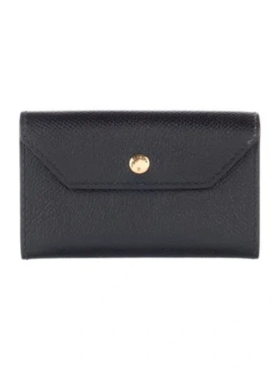Pre-owned Hermes 2022 Kelly Pocket Compact Wallet W/ Tags In Black