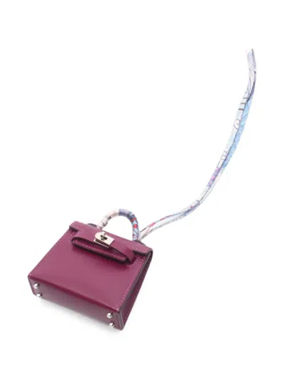 Pre-owned Hermes 2022 Kelly Twilly Bag Charm In Purple
