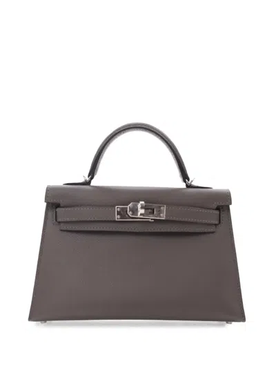 Pre-owned Hermes 2022 Mini Epsom Kelly Ii Sellier 20 Satchel