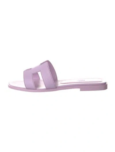 Pre-owned Hermes 2022 Oran Flats In Purple