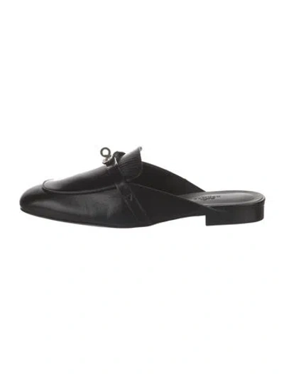 Pre-owned Hermes 2022 oz Mules In Black
