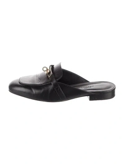Pre-owned Hermes 2022 oz Mules In Black