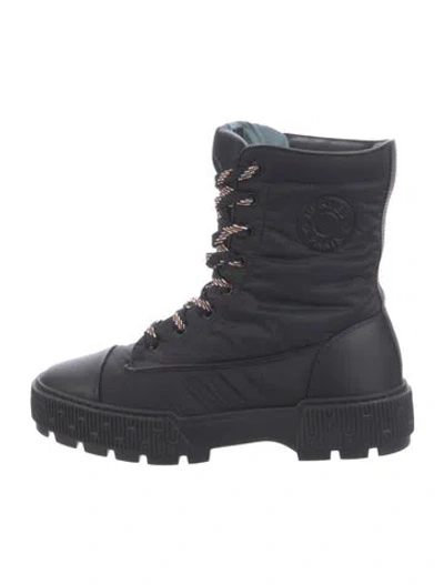 Pre-owned Hermes 2022 Parachute Fresh Combat Boots In Black