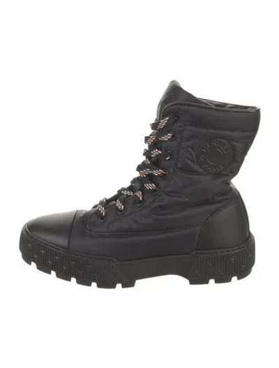 Pre-owned Hermes 2022 Parachute Fresh Combat Boots In Black