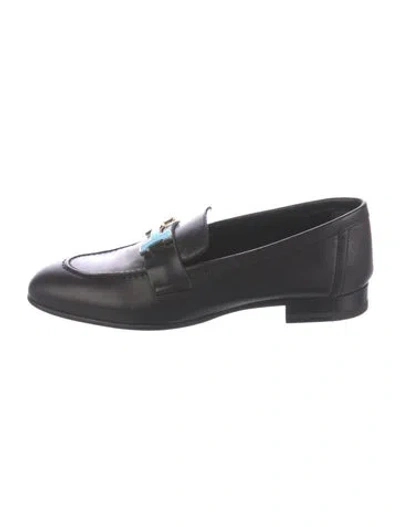 Pre-owned Hermes 2022 Paris Loafers In Black