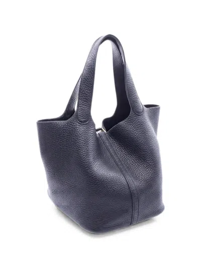 Pre-owned Hermes 2022 Picotin Lock Mm Handbag In Black