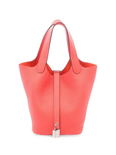 Hermes 2022 Picotin Lock Pm Tote Bag In Red
