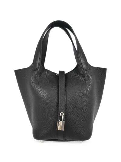 Pre-owned Hermes 2022 Picotin Lock Tote Bag In Black