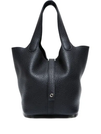 Pre-owned Hermes 2022 Picotin Pm Tote Bag In Black