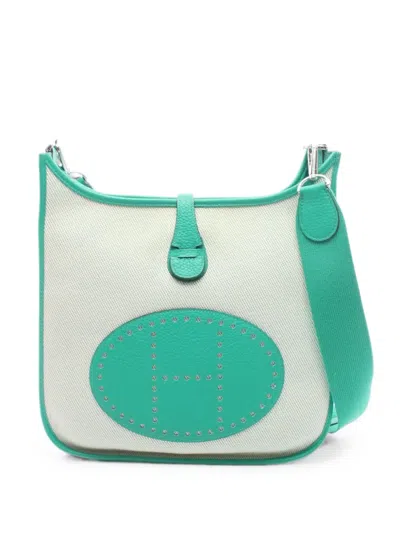 Pre-owned Hermes 2022 Pm Evelyne Iii Shoulder Bag In White