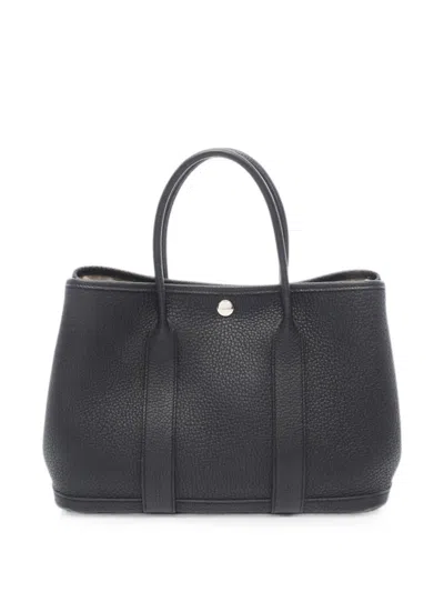 Pre-owned Hermes 2022 Pm Garden Party Tote Bag In Black