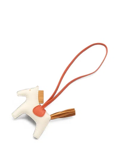 Pre-owned Hermes 2022 Pm Rodeo Bag Charm In Neutrals