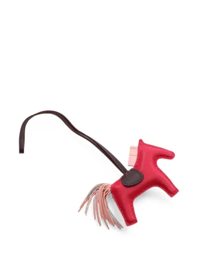 Pre-owned Hermes 2022 Pm Rodeo Bag Charm In Red