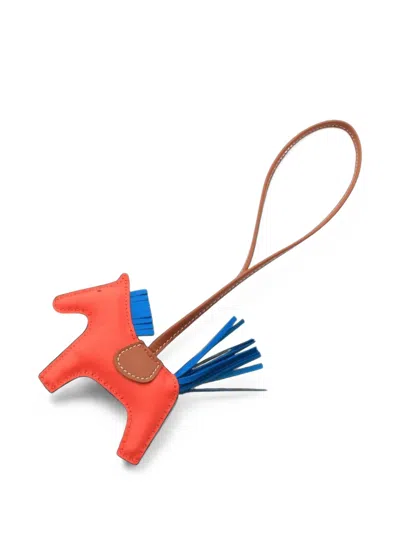 Pre-owned Hermes 2022 Pm Rodeo Bag Charm In Red