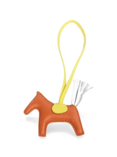 Pre-owned Hermes 2022 Pm Rodeo Horse Bag Charm In Orange