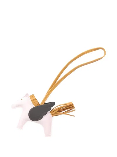 Pre-owned Hermes 2022 Pm Rodeo Pegasus Bag Charm In Pink