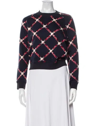 Pre-owned Hermes 2022 Printed Sweatshirt In Blue