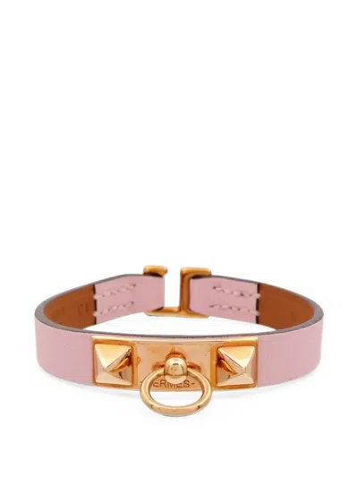 Pre-owned Hermes 2022 Rivale Tour Bracelet In Pink