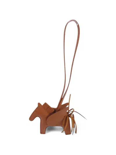 Pre-owned Hermes 2022 Rodeo Pégase Charm In Brown