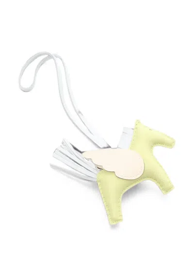 Pre-owned Hermes 2022 Rodeo Pegasus Pm Bag Charm In Yellow