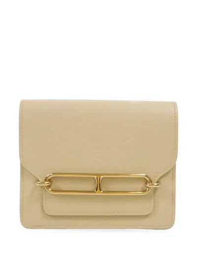 Pre-owned Hermes 2022 Roulis Slim Clutch Bag In Neutrals
