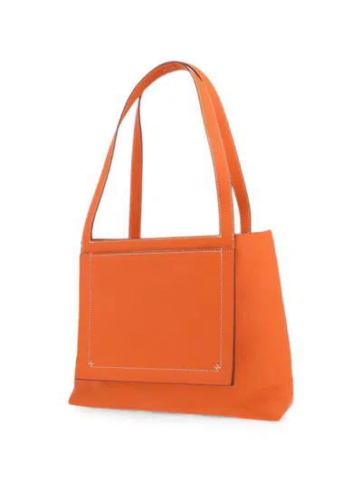 Pre-owned Hermes 2022 Small Cabasellier Tote Bag In 橘色