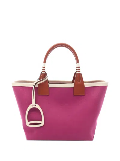 Pre-owned Hermes 2022 Steeple 25 Leather Handle Tote Bag In Pink