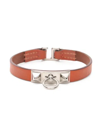 Pre-owned Hermes 2022 Studded Leather Bracelet