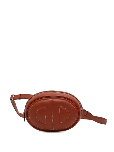 Pre-owned Hermes 2022 Swift In The Loop Verso Belt Bag In Red