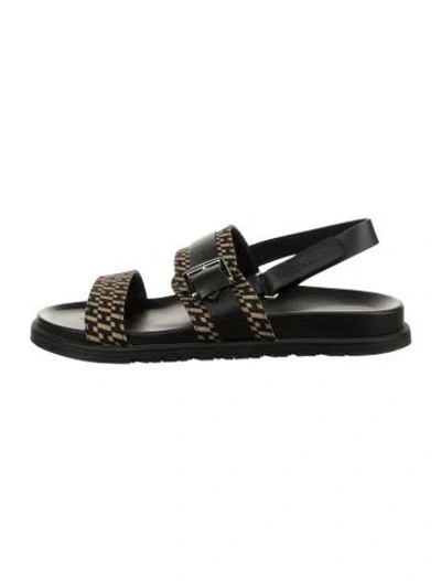 Pre-owned Hermes 2022 Tadao Sandals In Black