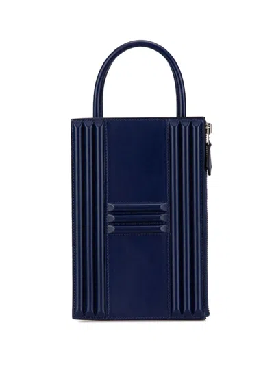 Pre-owned Hermes 2022 Tadelakt Kelly Cadena Handbag In 蓝色
