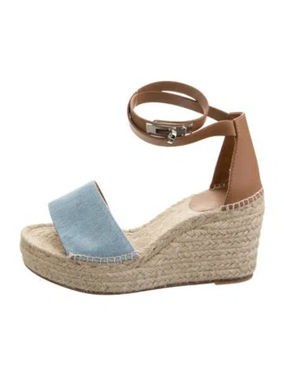 Pre-owned Hermes 2022 Tipoli Espadrilles In Blue