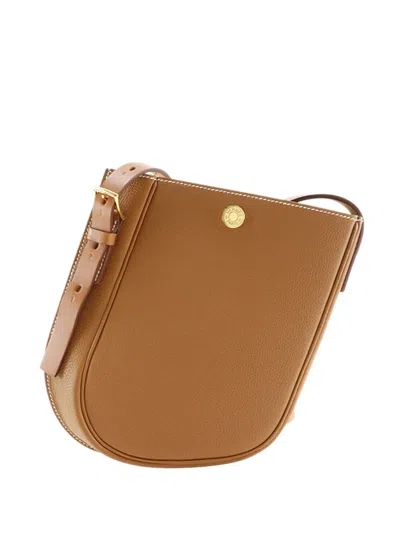 Pre-owned Hermes 2022 Togo Perspective Cavaliere 21 Crossbody Bag In Brown