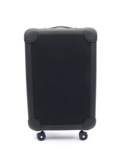 Pre-owned Hermes 2022 Toile H And Taurillon Regate Rms Cabin Suitcase Travel Bag In Black