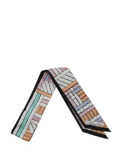 Pre-owned Hermes 2022 Tresses H Silk Twilly Scarf Scarves In Multi