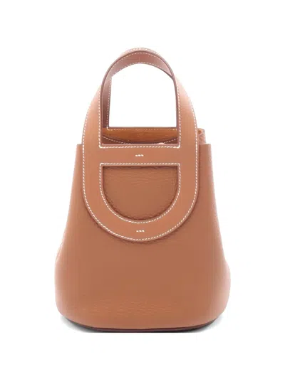 Pre-owned Hermes 2023 18 In-the-loop Tote Bag In Brown