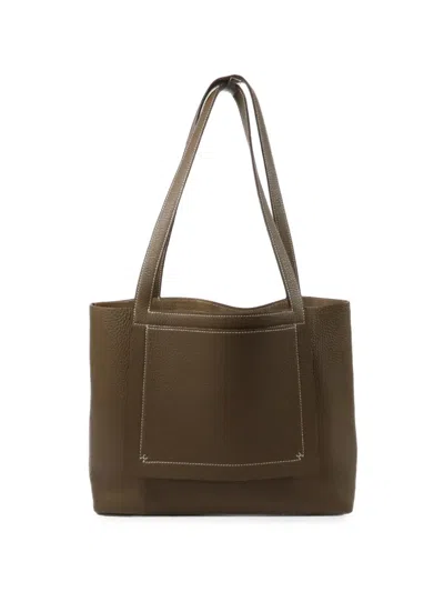 Pre-owned Hermes 2023 31 Cabasellier Leather Tote Bag In Brown