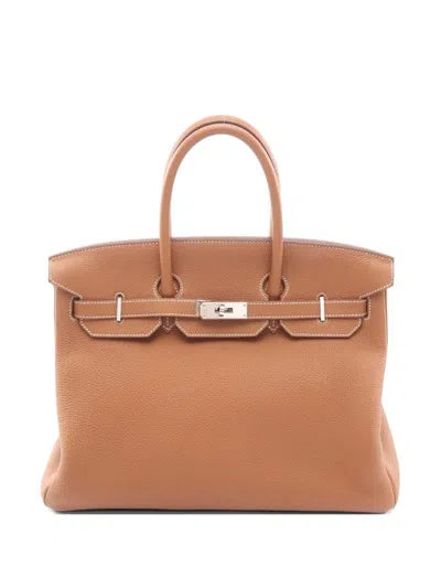 Pre-owned Hermes 2023 35 Birkin Tote Bag In Neutral