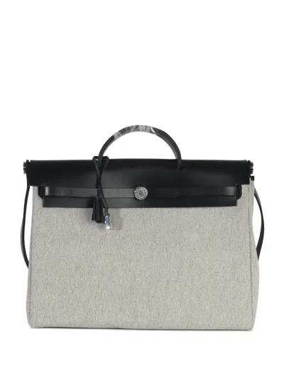 Pre-owned Hermes 2023 39 Retourné Tote Bag In Neutral