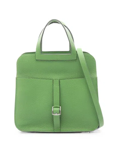 Pre-owned Hermes 2023 Arzan Buckle Tote Bag In Green