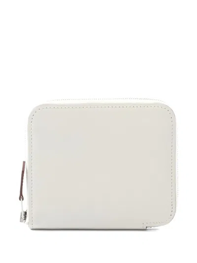 Pre-owned Hermes 2023 Azap Compact Wallet In White