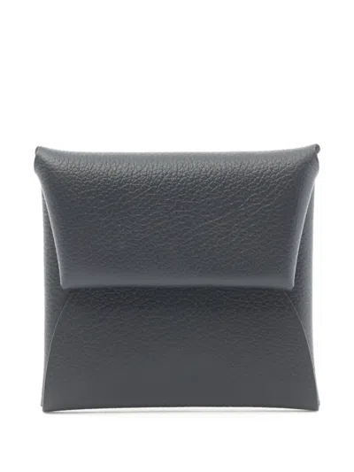Pre-owned Hermes 2023 Bastia Bleu Nui Coin Purse In Blue